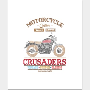 VINTAGE MOTORCYCLE Posters and Art